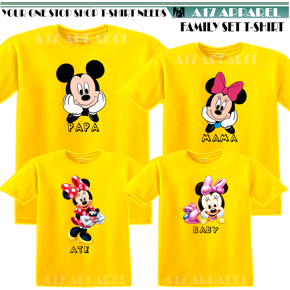 Couple Family Shirt for 4 - Mickey and 