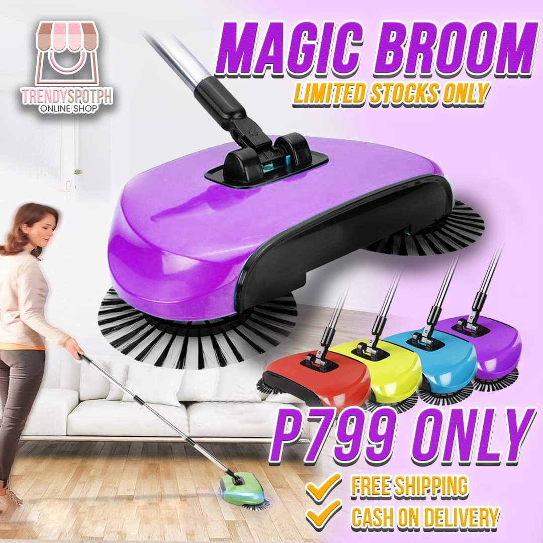 Magic Broom Sweeper Cordless Energy Saver Push Type Broom Lazada PH
