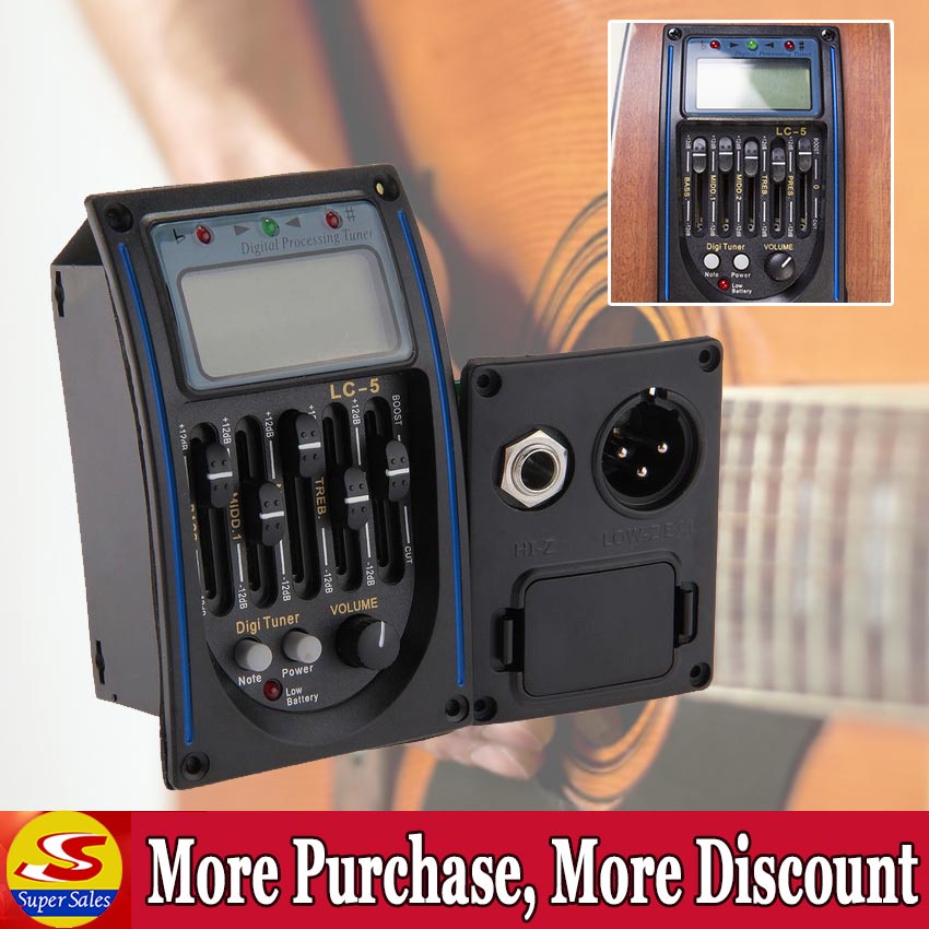 【SuperSales】Acoustic Guitar Preamp Pickup with Backlight Professional