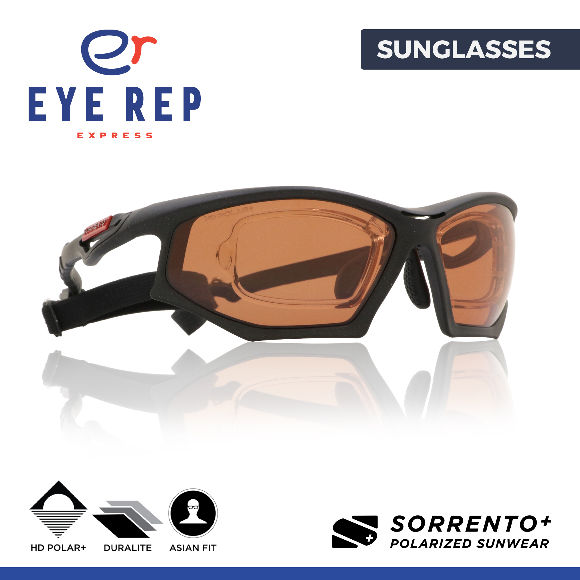 Sorrento+ Polarized Racer RX-insert Prescription Performance UVA