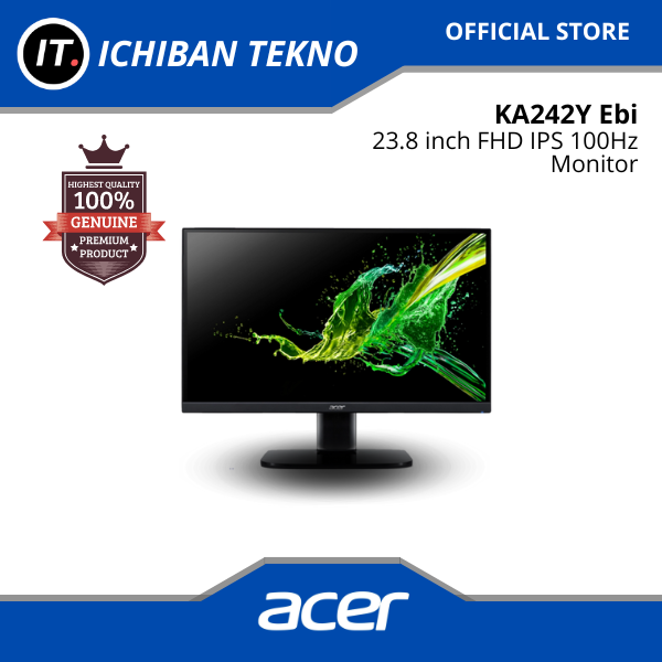 Acer KA242Y G0 23.8" Widescreen Monitor – VA LCD, 75Hz, 1080p, Very Good Condition (Refurbished)