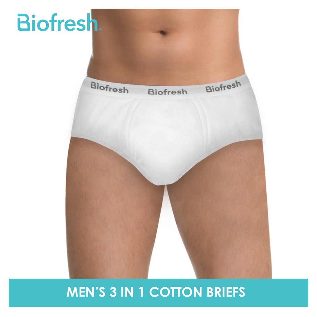 Biofresh UMBKG0101 Men's Antimicrobial Cotton Brief 3 pieces in a