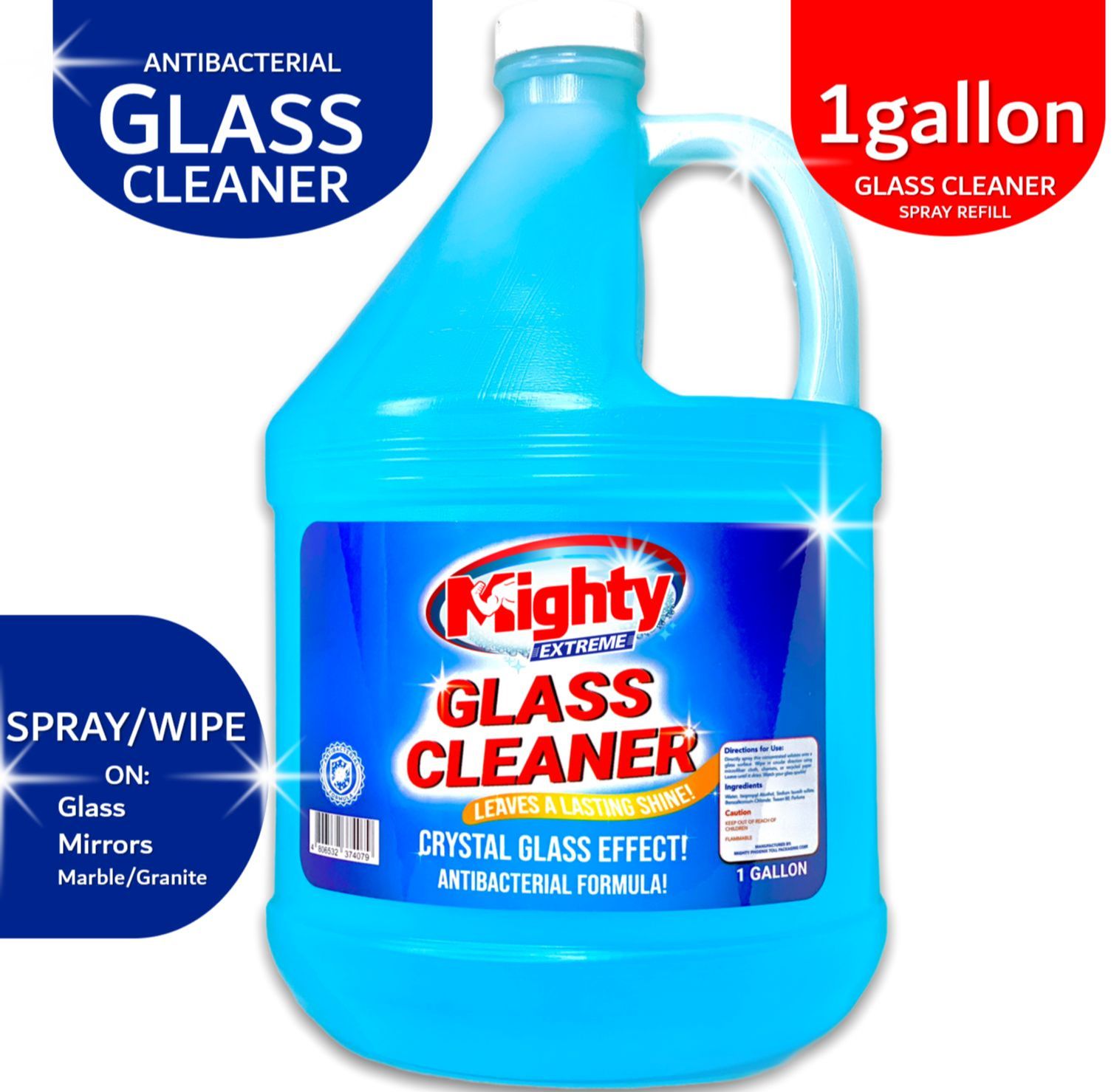 Mighty Glass Cleaner Antibacterial Gallon GLASS CLEANER GALLON
