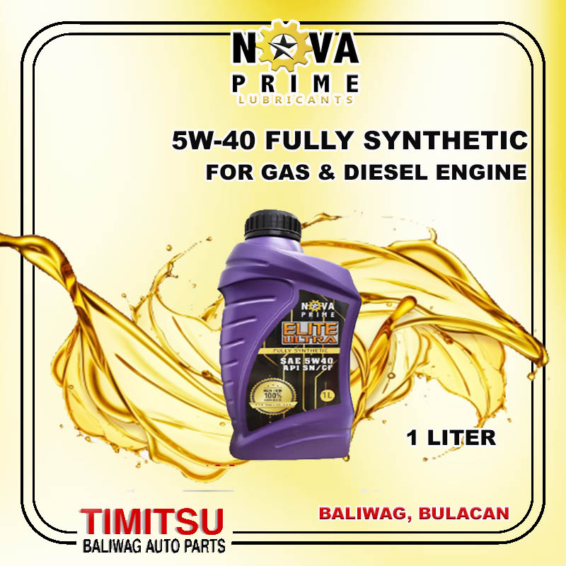 5W40 FULLY SYNTHETIC ENGINE OIL GASOLINE AND DIESEL ENGINE NOVA PRIME