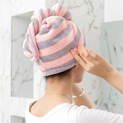CURRANT After Shower Microfiber Magic Hair-drying Quick Drying Soft Towel Hat Turban Wrap Shower Caps Hair Dry Cap