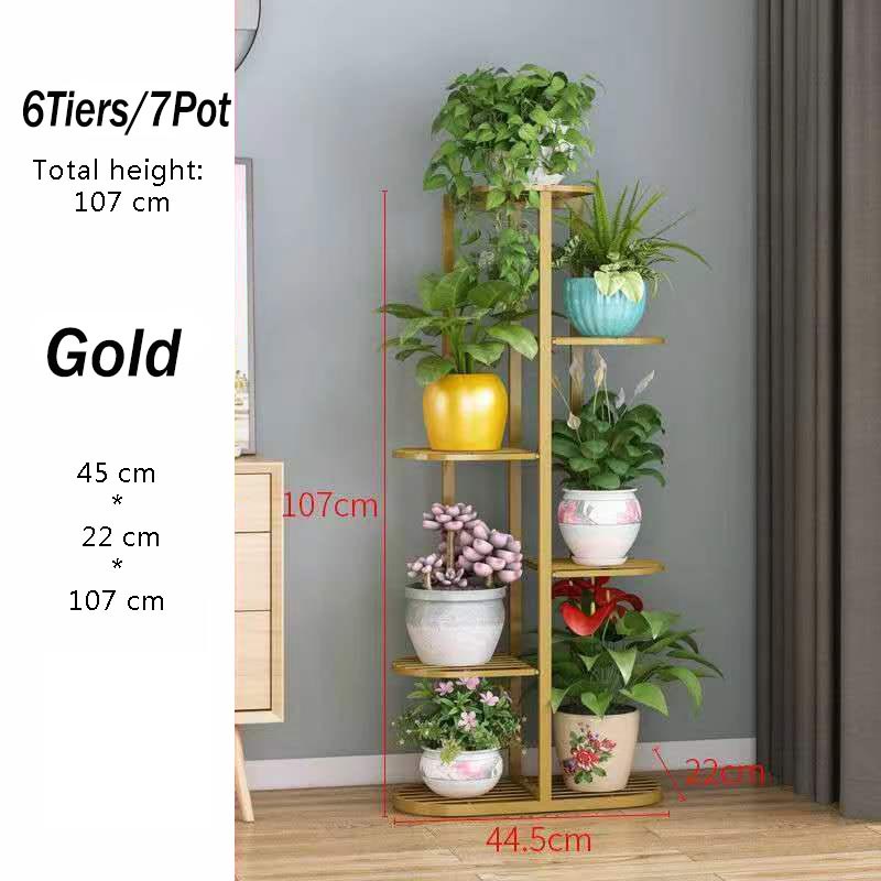 4/6 Tiers plant stand for outdoor Iron plant rack stand flower stand