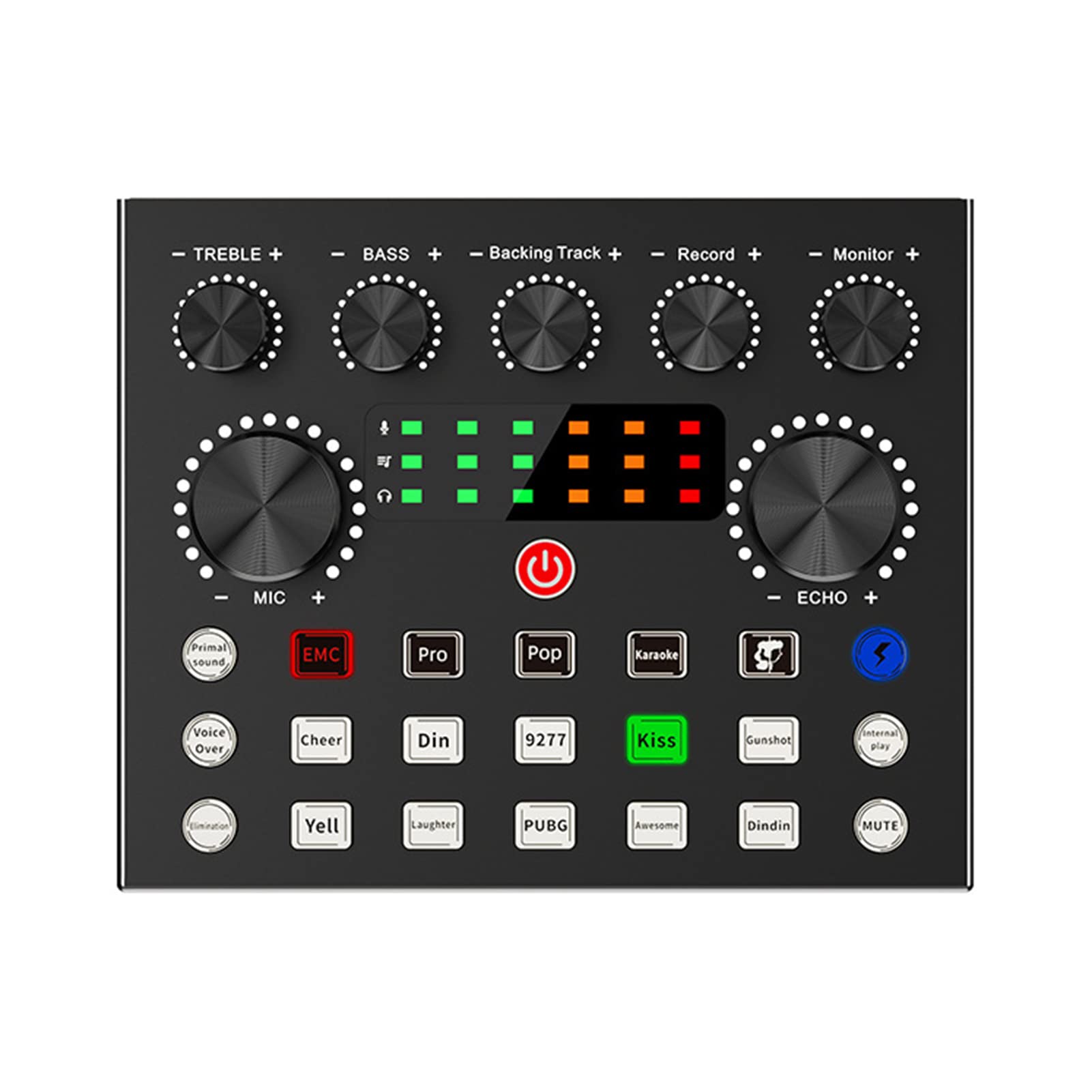TECHZONE V8S Sound Card with Bluetooth Professional Recording Mixer