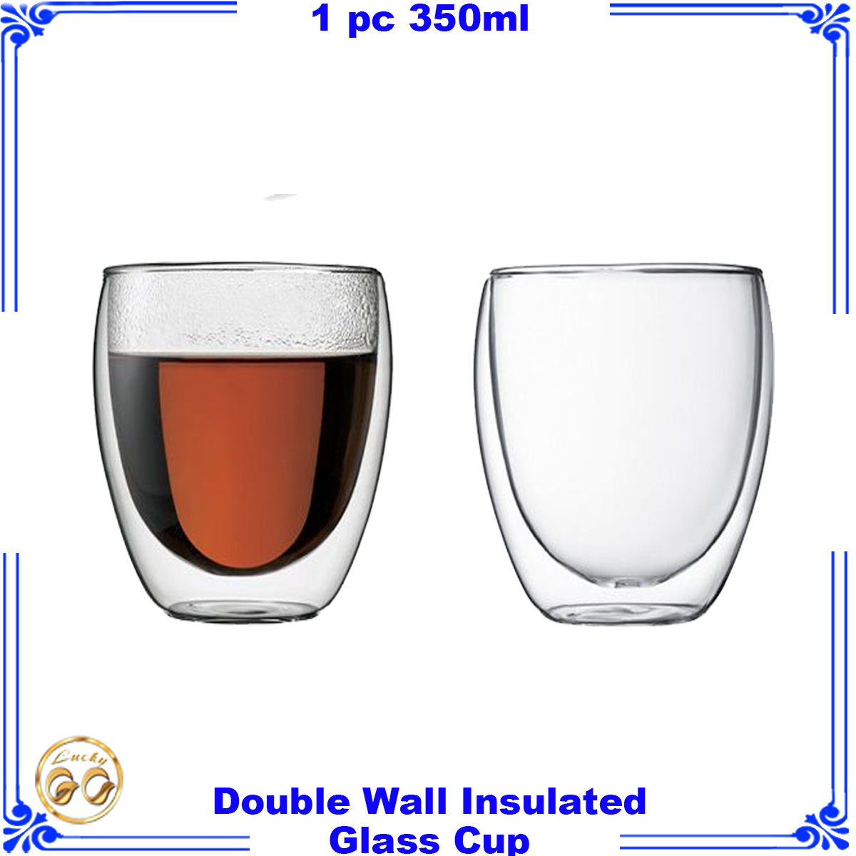 Double wall Insulated Glass Cups Hot & Cold Drinks Lazada PH