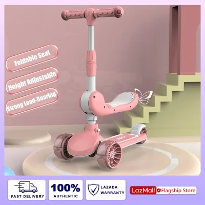 Scooter Kids Sale 3-In-1 Scooter for Kids 2-10 Years Old Can Sit And Ride And Slide On One Foot Slick Foldable, 3 Gear Adjustment, Kids Scooter Boy Girl Toy