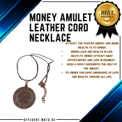 ORIGINAL Money Amulet Leather Cord Necklace
