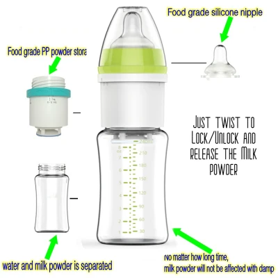 Instant Milk Baby Bottle with Milk Dispenser Smart Baby Hacks Quick Milk Feeding Bottle