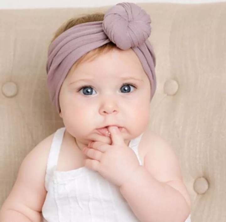top knot head wrap baby
