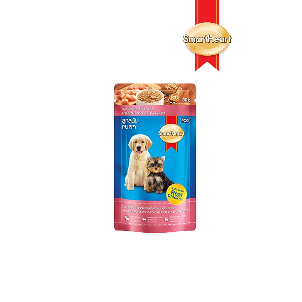 Smartheart Pouch Puppy Chicken Chunk In Gravy 130g 