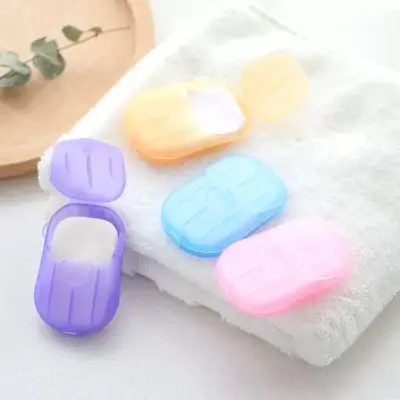 5PCS Paper Soap,Travel Soap,Hand Washing Cleaning Scented Slice Sheets,Hand Soap-20 Sheets Per Box