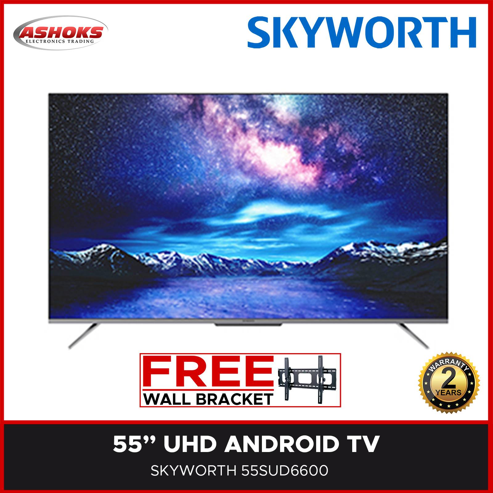 Skyworth 55SUD6600 55 inch Smart Android LED TV / 4K Android TV with