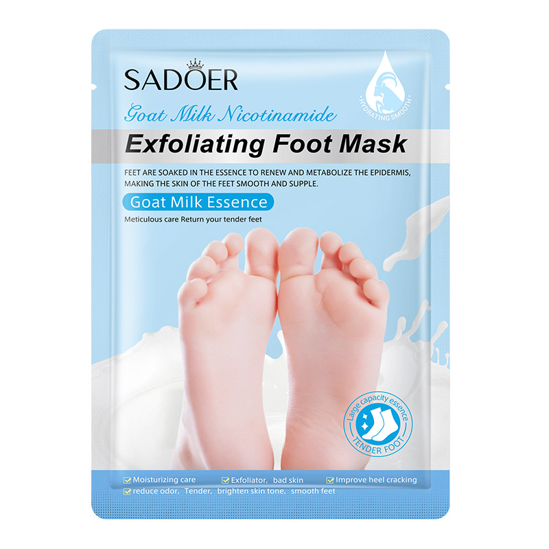 SADOER Goat Milk Foot Spa Peeling Mask Feet Whitening Exfoliating Foot
