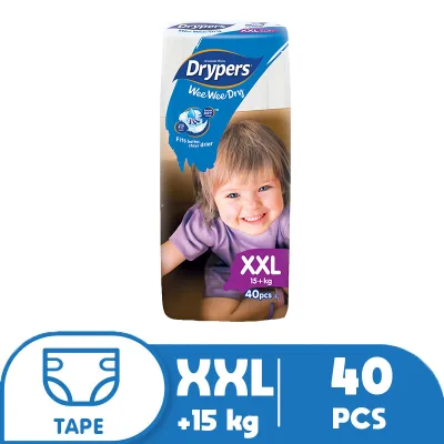 Drypers Wee Wee Dry Mega Pack XXL (40 pcs) - Tape Diapers