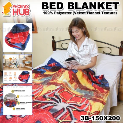 Phoenix Hub 3B-150x200 Queen Size Cotton Blanket Kumot Super Soft Double Size (150cm*200cm) Made in Korea