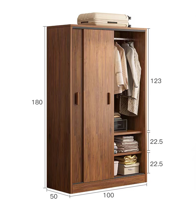 Nordic Luxury sliding wardrobe durable and sturdy wardrobe