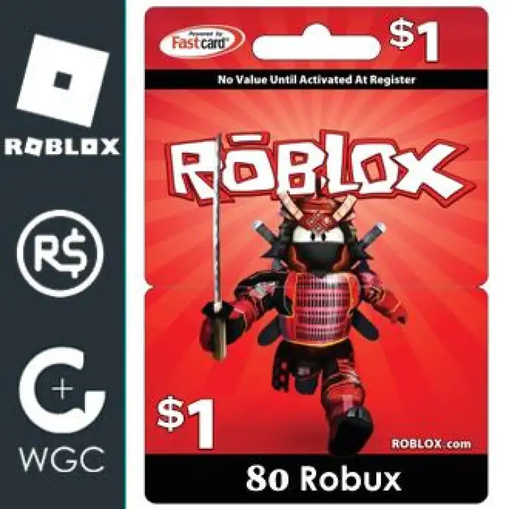 1 Roblox Robux 80 R No Card Code - robux gift card code