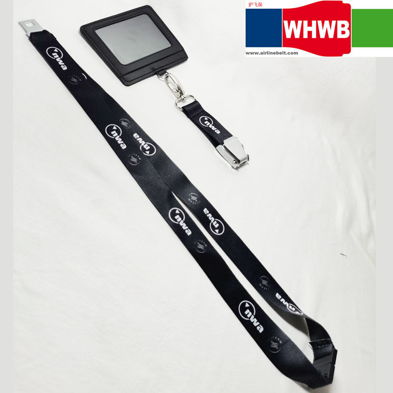 NWA Northwest Airlines Airplane Safety Seat Belt Buckle Lanyards for