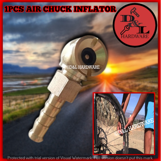 D3218 1PCS Air Chuck Tire Inflator Closed End Hose Barb Fittings