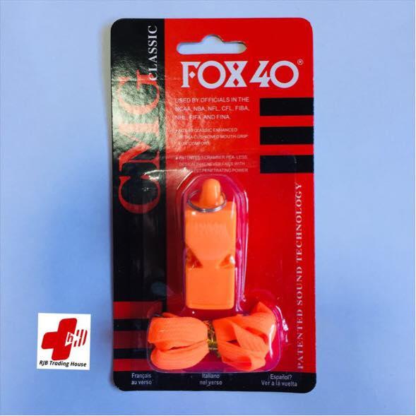 Fox 40 Classic Pealess Whistle with Lanyard Orange