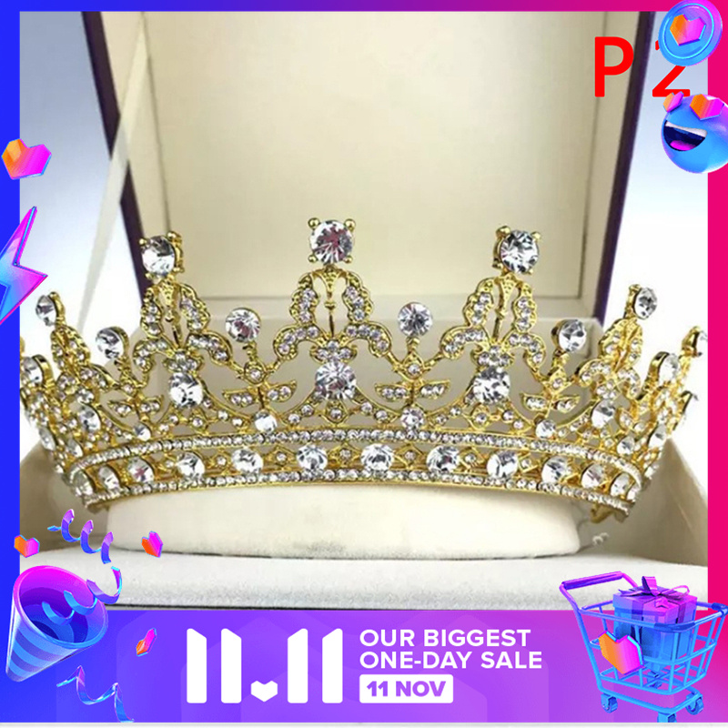 Hot Pearl Bridal Crown Handmade Tiara Bride Headband Crystal Wedding Queen Crown 