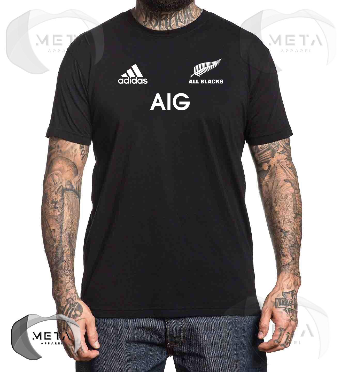 Uittreksel droefheid Wedstrijd ADIDAS All Blacks 1st Replic AIG Shirt Fan Inspired Famous Rugby T-Shirt  Minimalist META Personalized (Black) | Lazada PH