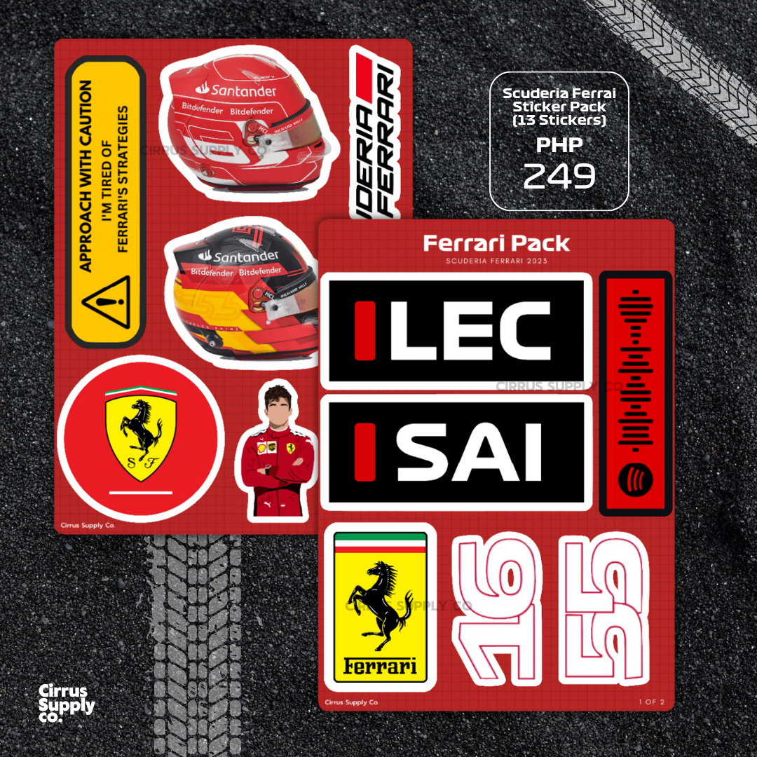 Formula 1 2023 Scuderia Ferrari Sticker Pack