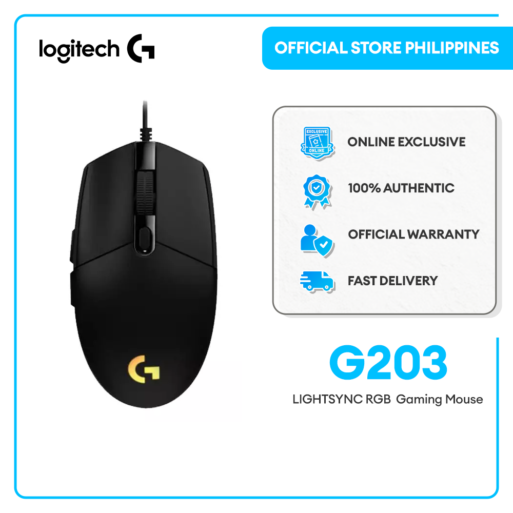 Logitech G203 2nd Gen 8,000 DPI, Rainbow Optical Effect LIGHTSYNC