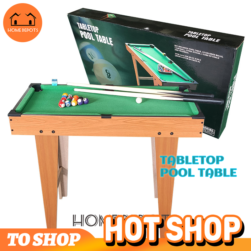 [Ready Stock] Home Depots 27" Mini billiard Table for Kids wooden with