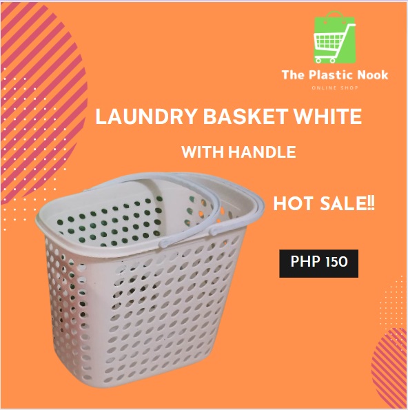 White Laundry Basket with Handle Lazada PH