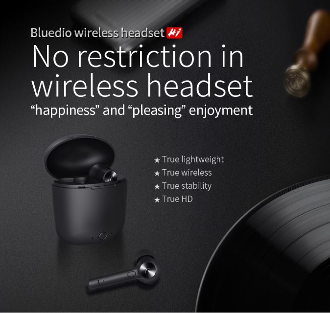 Bluedio Hi Hurricane Bluetooth TWS 5.0 True Wireless Earbuds with