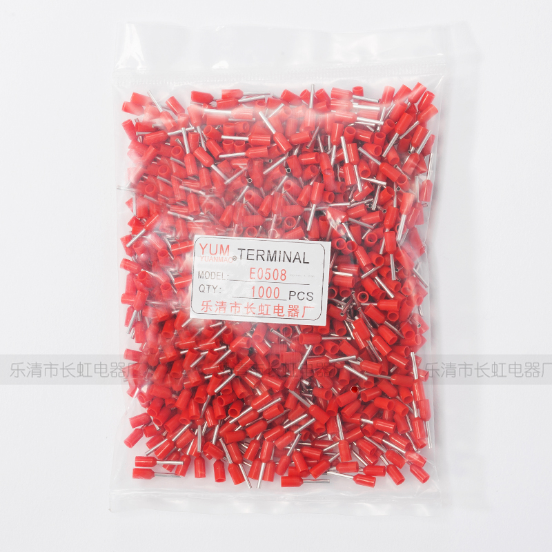 E008 pipetype preinsulated terminal needleshaped coldpressed