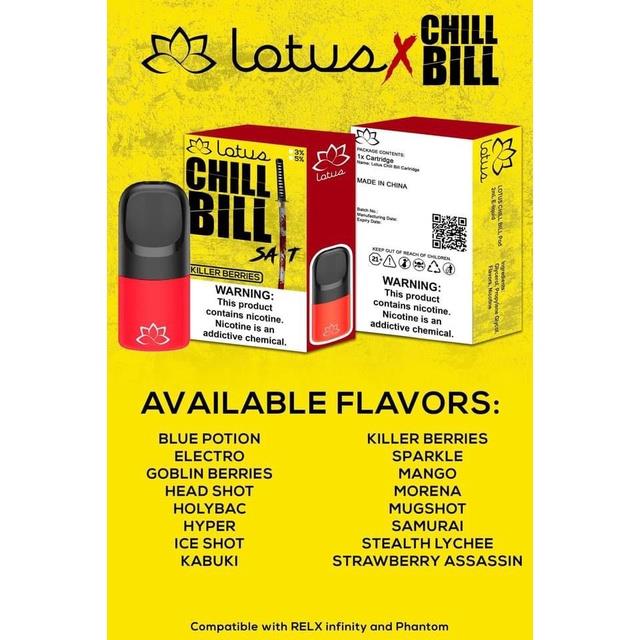 READY STOCK Original ChillBill LOTUS Pods 3 (Single