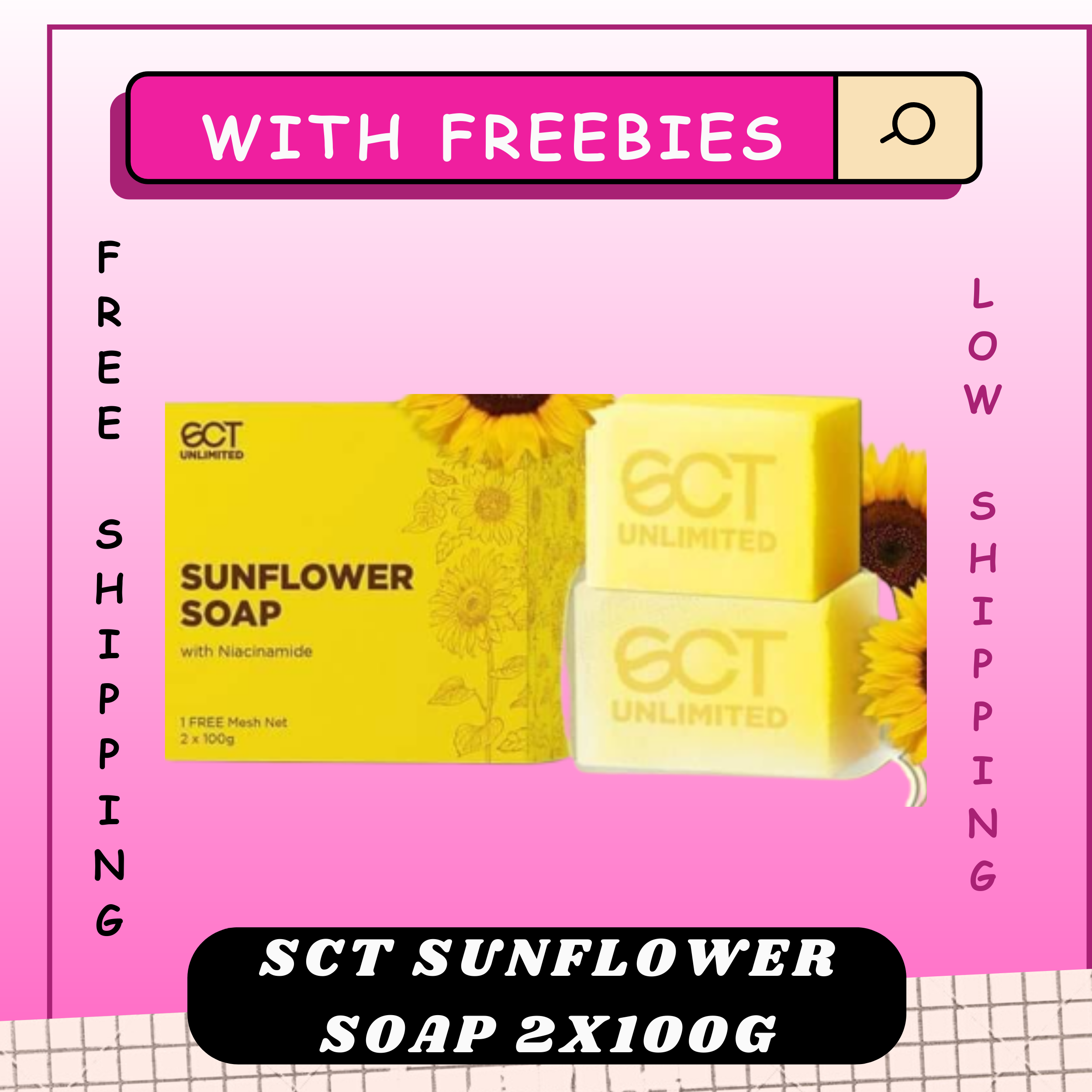 With FREEBIES】 Sct Unlimited Sunflower Soap Duo (2 x 100g