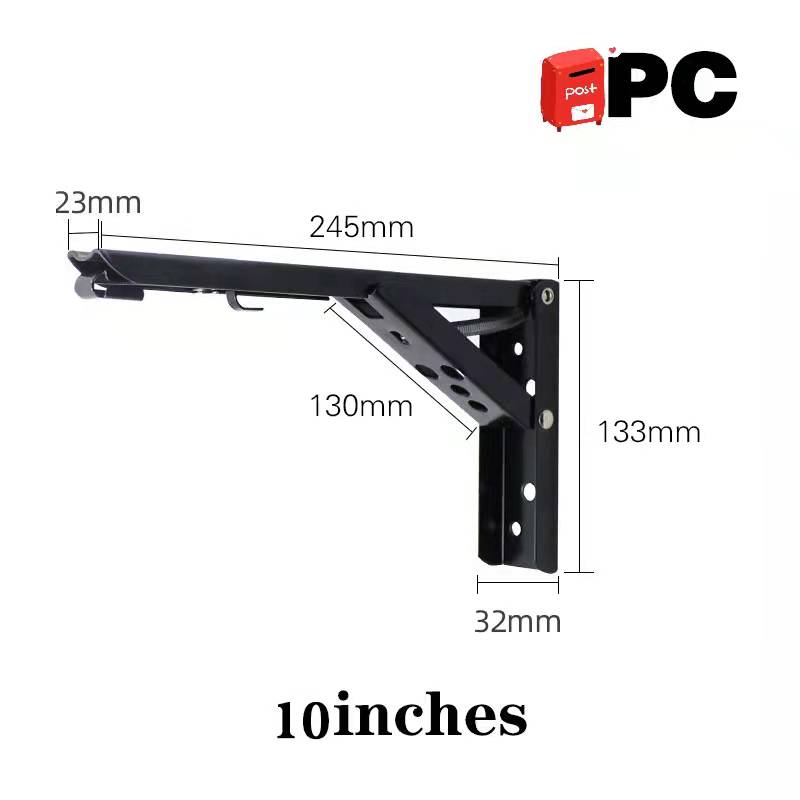 Diva SALE 1 PAIR Stainless Steel Triangle Folding Wall Bracket Only