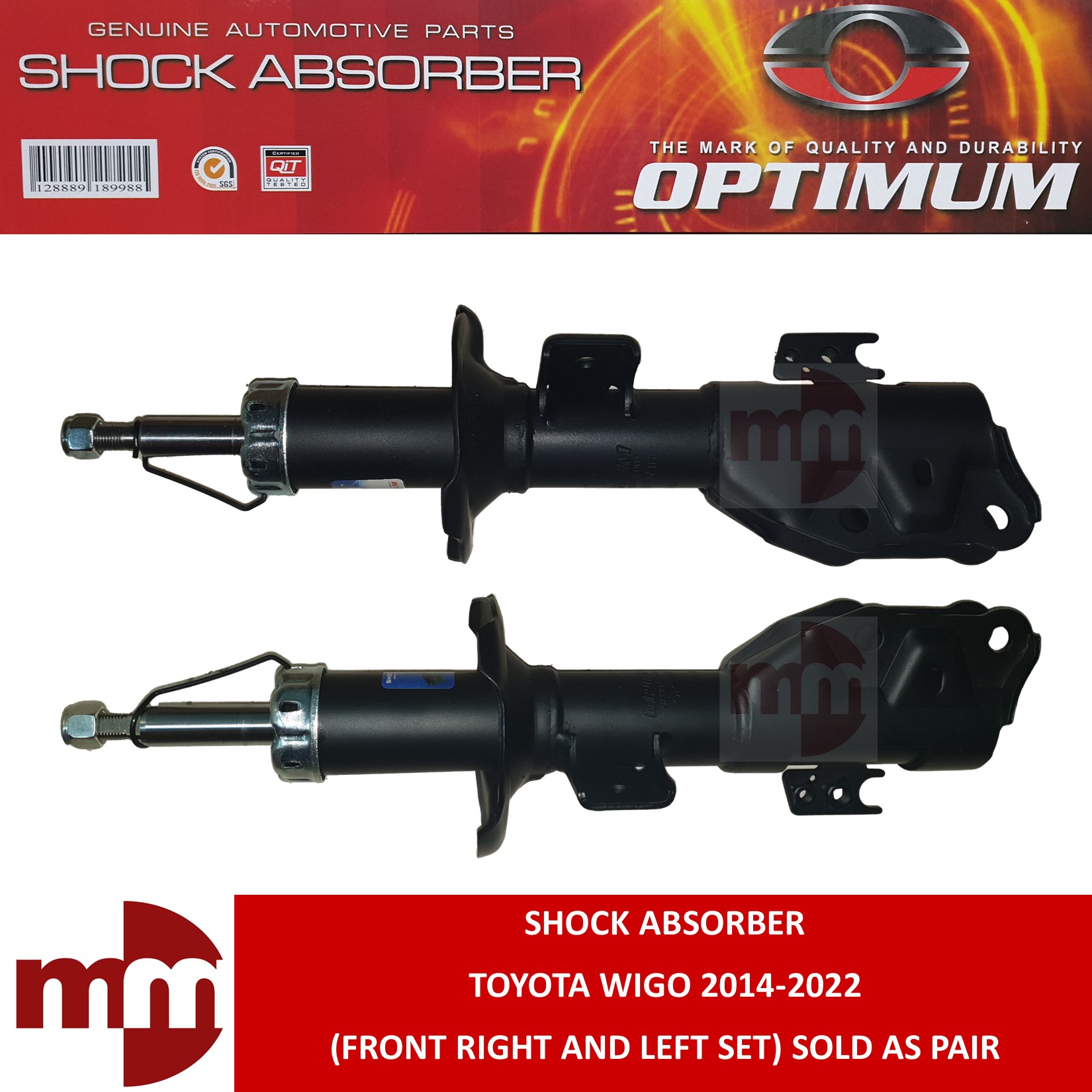 OPTIMUM Shock Absorber for TOYOTA WIGO 20142022 FRONT GAS TYPE (RIGHT