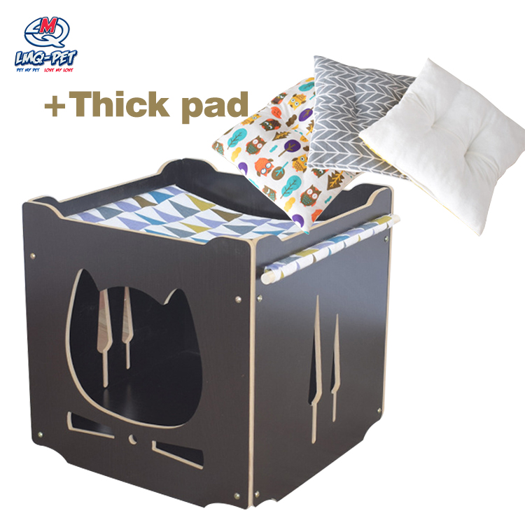 [READY STOCKS] Wooden Cat Dog kennel building block combination cat