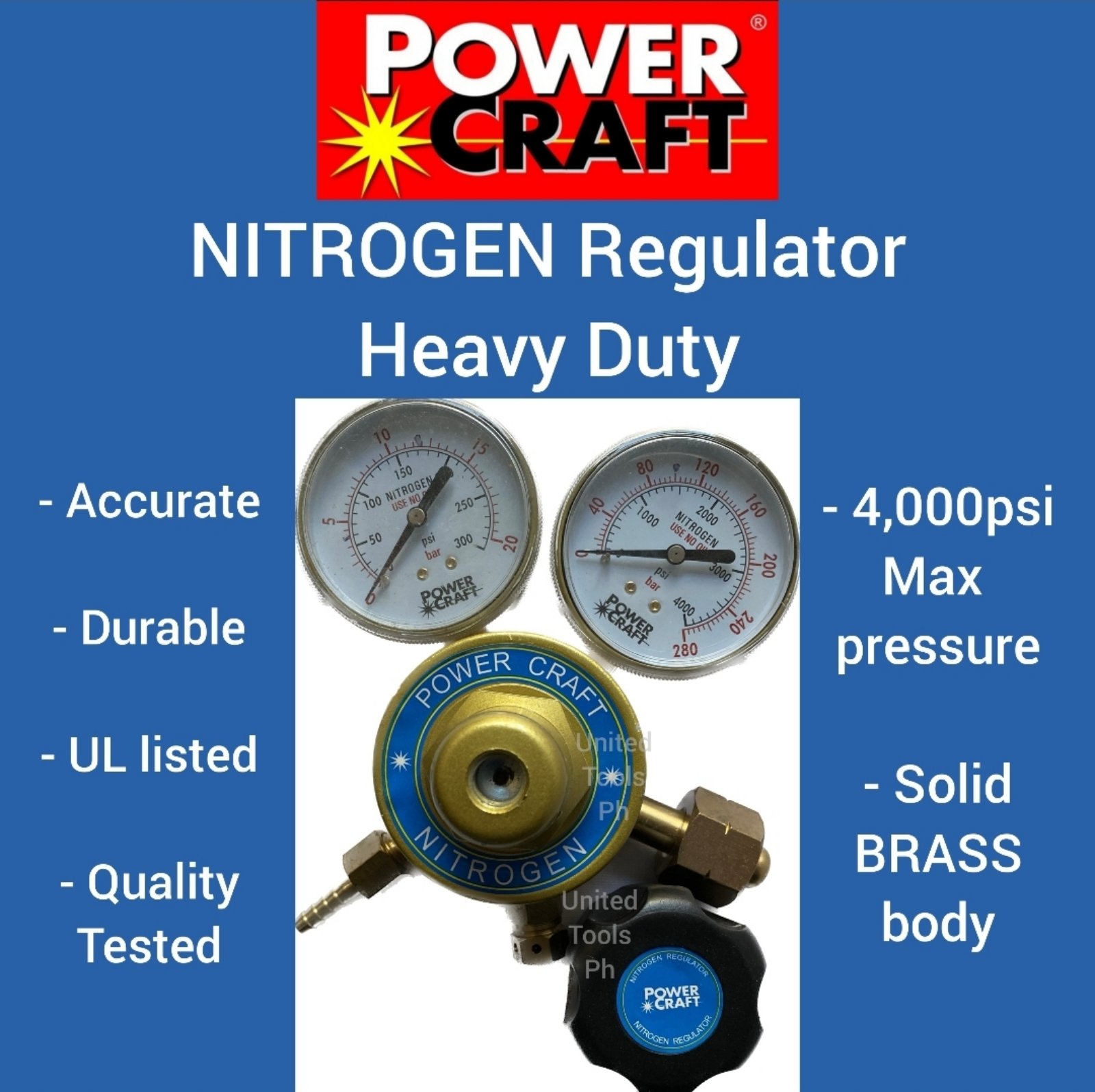 POWERCRAFT NITROGEN Regulator for Gas Welding and Cutting Outfit HEAVY DUTY Lazada PH