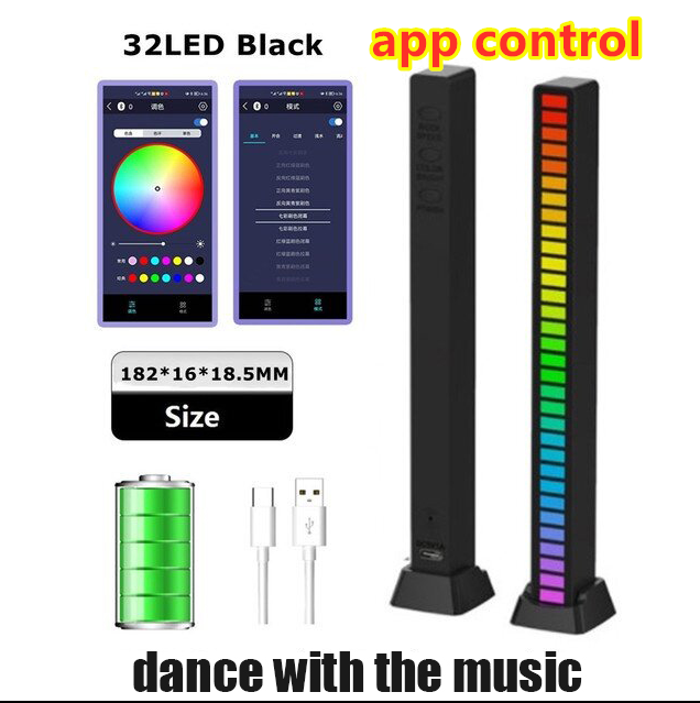 Rgb Activated Music Rhythm Lamp Bar Sound Control Led Ambient Usb