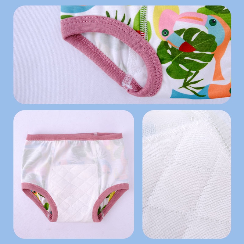 2-6 Years Girls Washable Breathable Cloth Diaper Cotton Diaper Training  pants