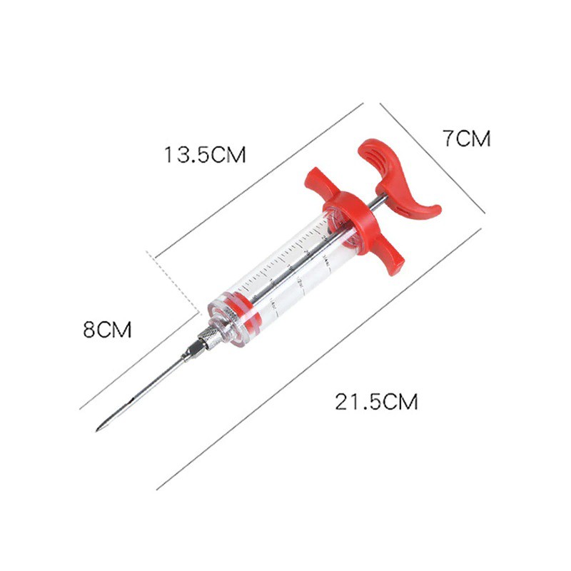 Meat Injector Syringe for BBQ Grill, Premium Portable Turkey Injector