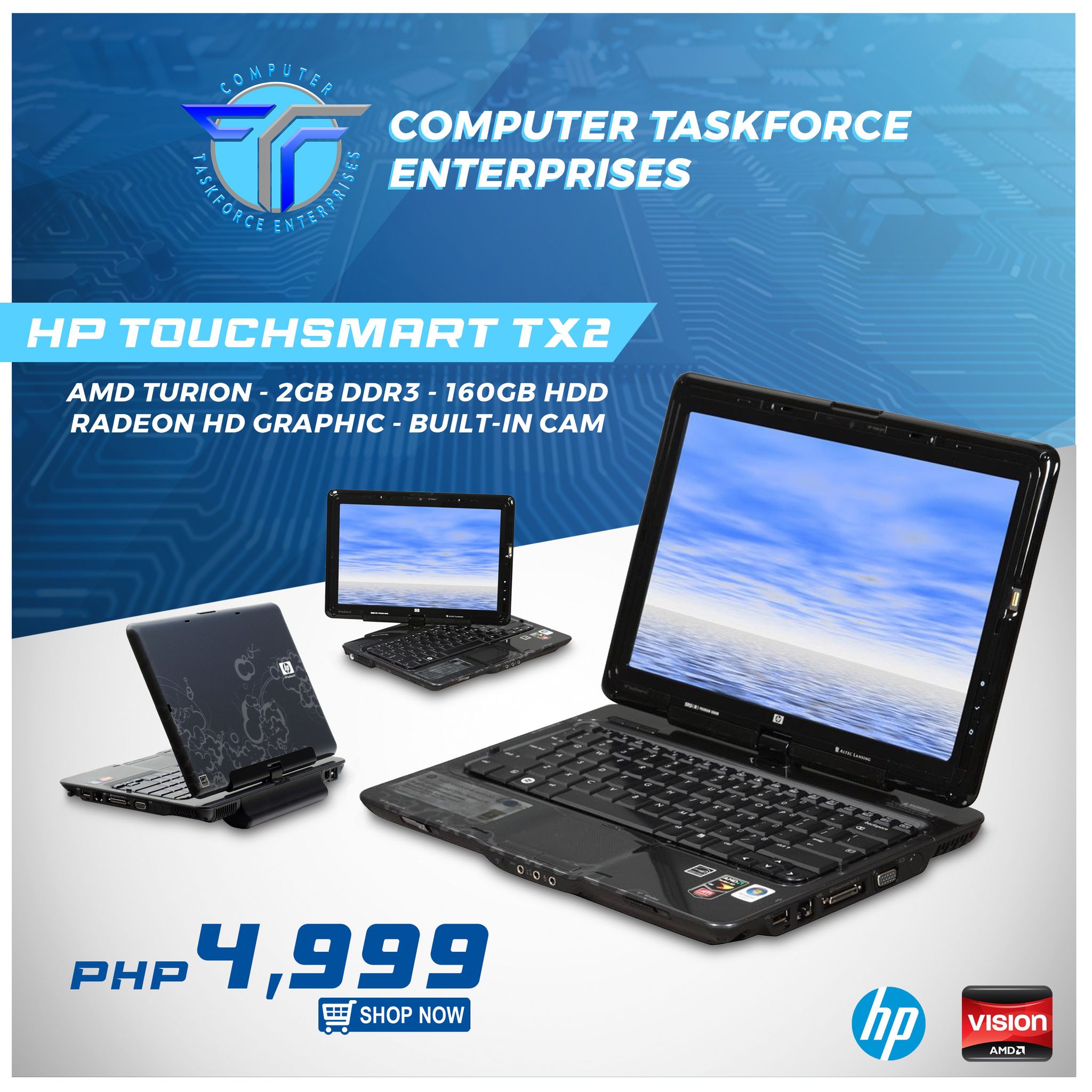 Hp store touchsmart tx2 laptop