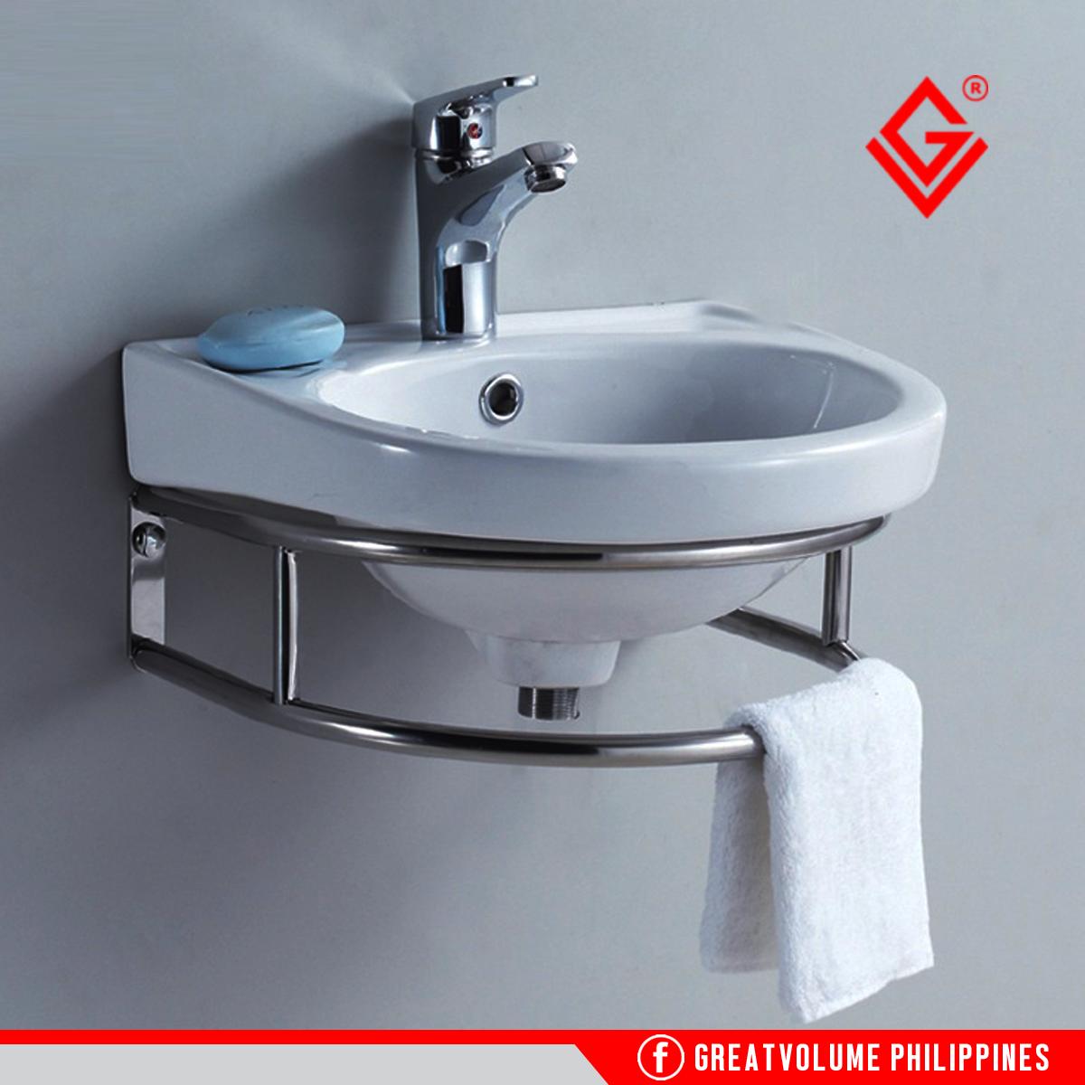 GV L001B Wall Hung Basin with Towel Bar Lazada PH