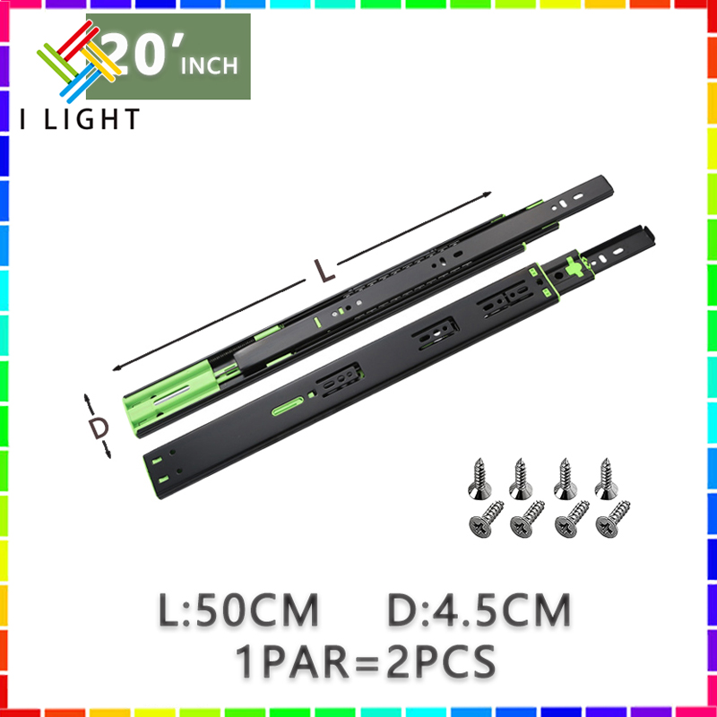 （Fast delivery）black Soft close Drawer Guide，Drawer Full Extension ...