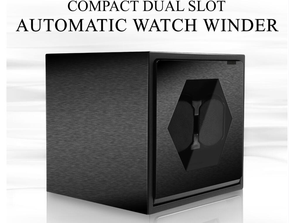 (Free Spot Watch+Cell Box) Dual Slot Automatic Watch Winder Watch Display Storage Organizer
