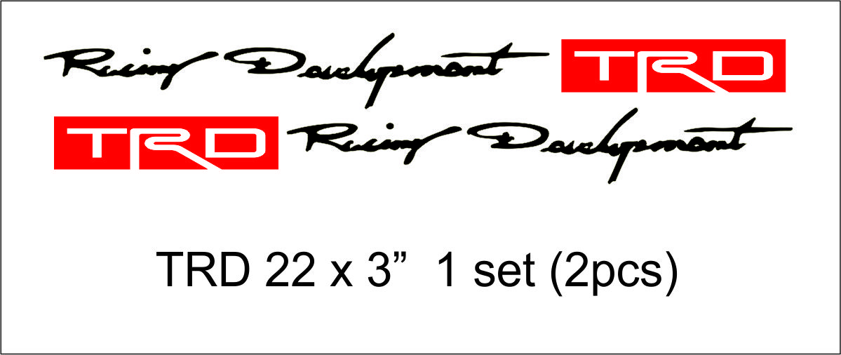 TRD Racing Development ( 22 x 3 inches ) color: black & red vinyl ...