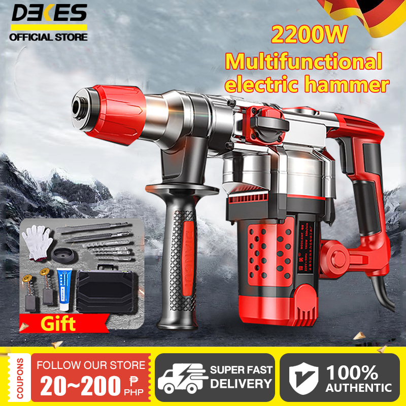 DEKES 1400W Industrial Rotary Hammer with Light Chiseling capability